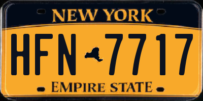NY license plate HFN7717