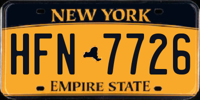 NY license plate HFN7726