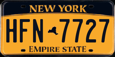 NY license plate HFN7727