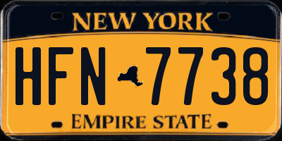 NY license plate HFN7738