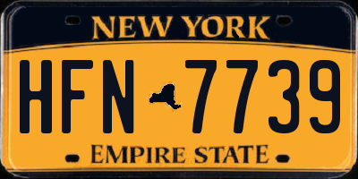 NY license plate HFN7739