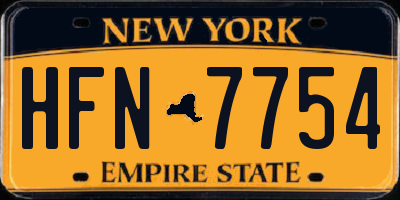 NY license plate HFN7754