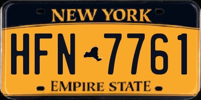 NY license plate HFN7761