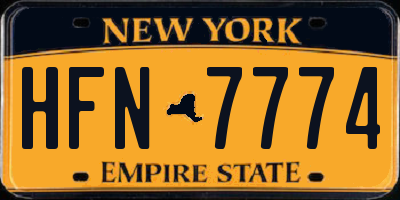 NY license plate HFN7774