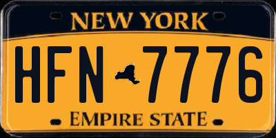 NY license plate HFN7776