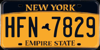 NY license plate HFN7829