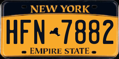 NY license plate HFN7882