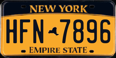 NY license plate HFN7896