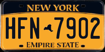 NY license plate HFN7902