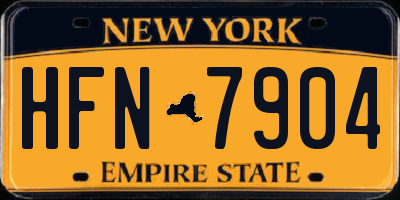 NY license plate HFN7904