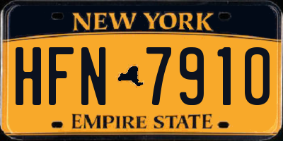 NY license plate HFN7910