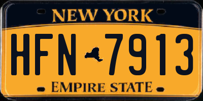 NY license plate HFN7913