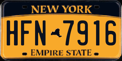 NY license plate HFN7916