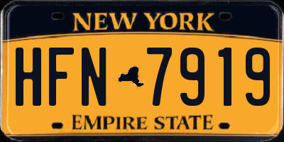 NY license plate HFN7919