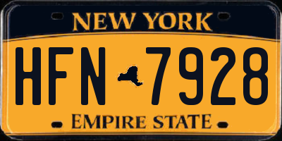 NY license plate HFN7928