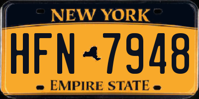 NY license plate HFN7948