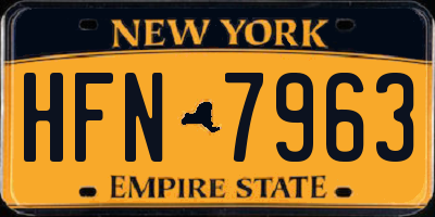 NY license plate HFN7963