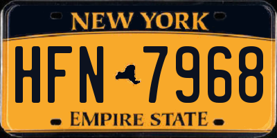 NY license plate HFN7968