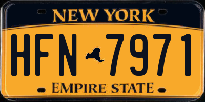 NY license plate HFN7971
