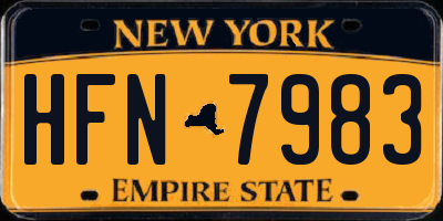 NY license plate HFN7983