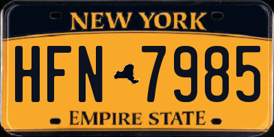 NY license plate HFN7985