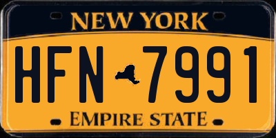 NY license plate HFN7991