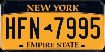 NY license plate HFN7995