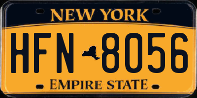 NY license plate HFN8056