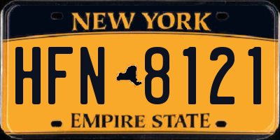 NY license plate HFN8121