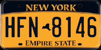 NY license plate HFN8146