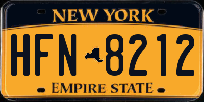 NY license plate HFN8212