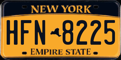 NY license plate HFN8225