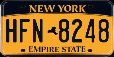 NY license plate HFN8248