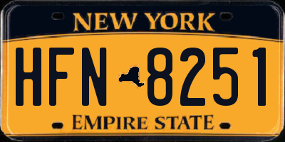 NY license plate HFN8251