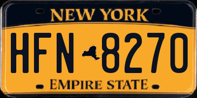 NY license plate HFN8270