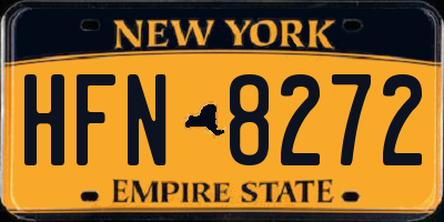NY license plate HFN8272