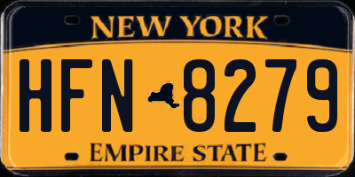 NY license plate HFN8279