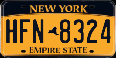 NY license plate HFN8324