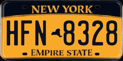 NY license plate HFN8328