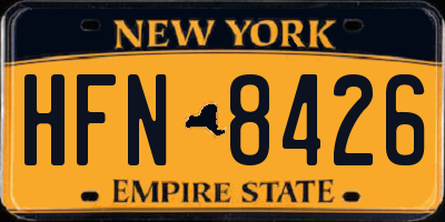 NY license plate HFN8426