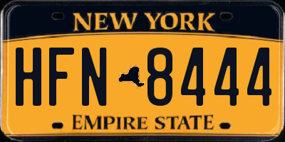 NY license plate HFN8444