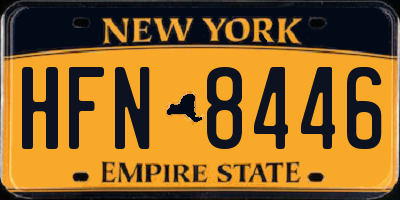 NY license plate HFN8446