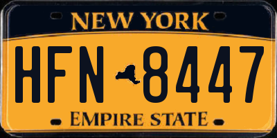 NY license plate HFN8447