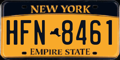 NY license plate HFN8461