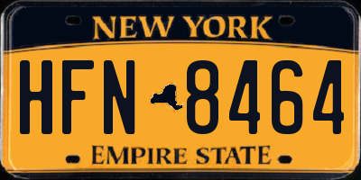NY license plate HFN8464