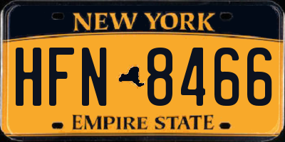 NY license plate HFN8466