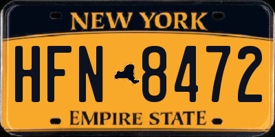 NY license plate HFN8472