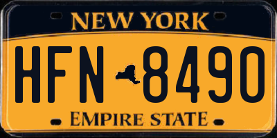 NY license plate HFN8490