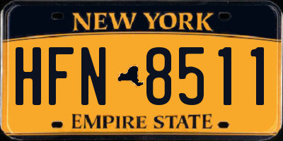 NY license plate HFN8511