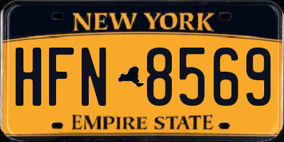 NY license plate HFN8569